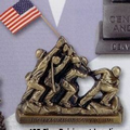 4-1/4"x1-1/2"x5-1/2" Raising The Flag At Iwo Jima Metal Monument